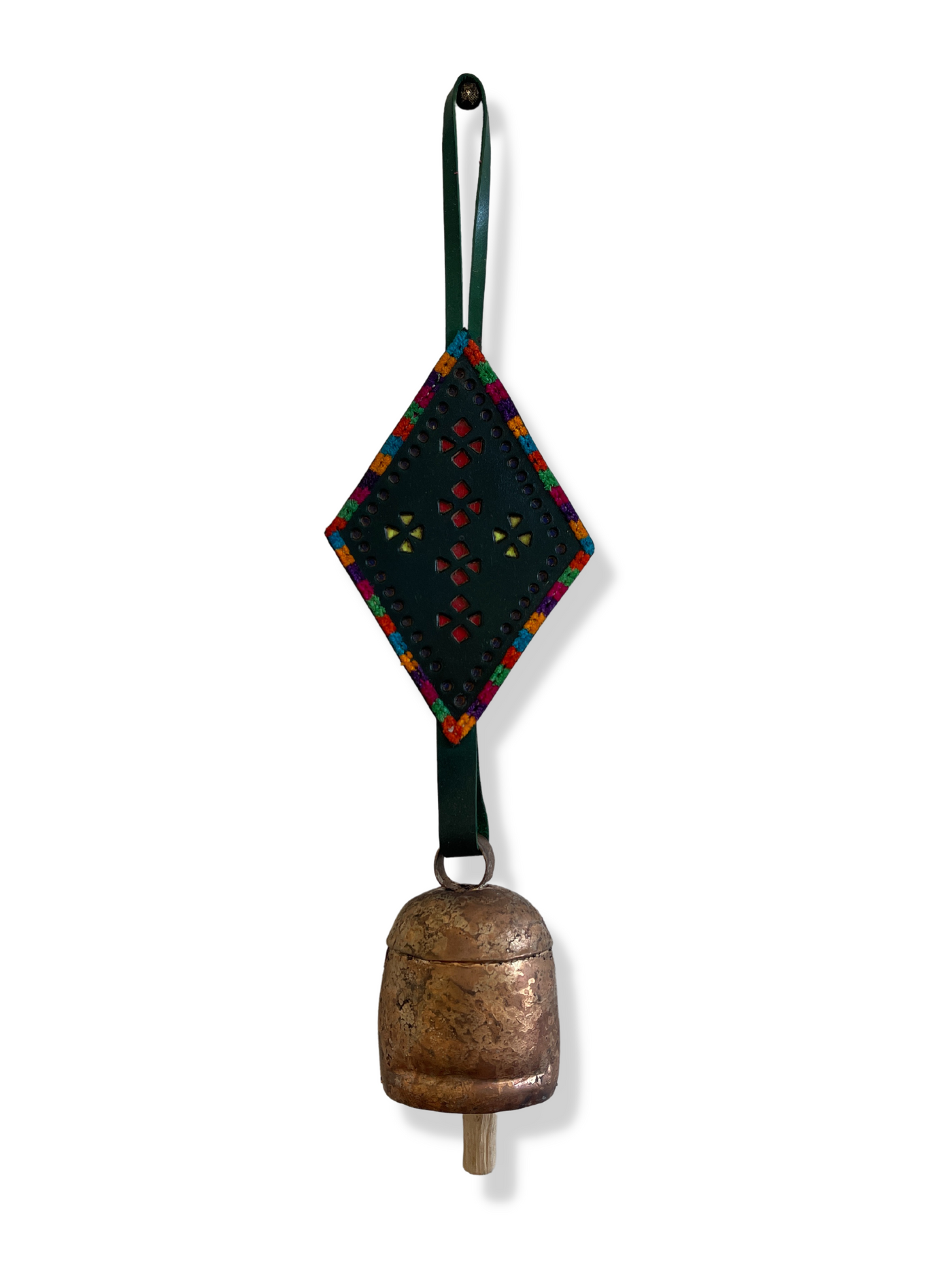 4" Copper Bell with Leather Hanger