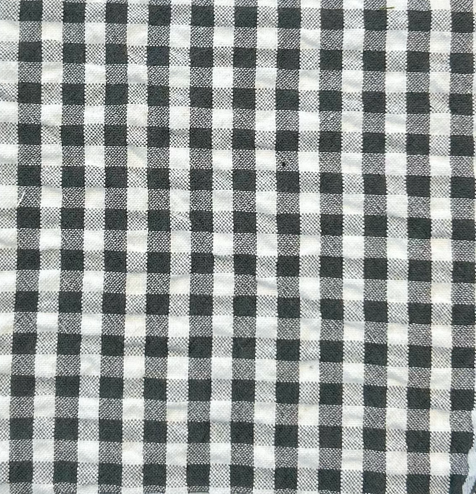 Wren Dress Gingham - Dove Grey Check