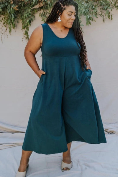 Lakeside Wide Leg Jumpsuit - Rich Teal