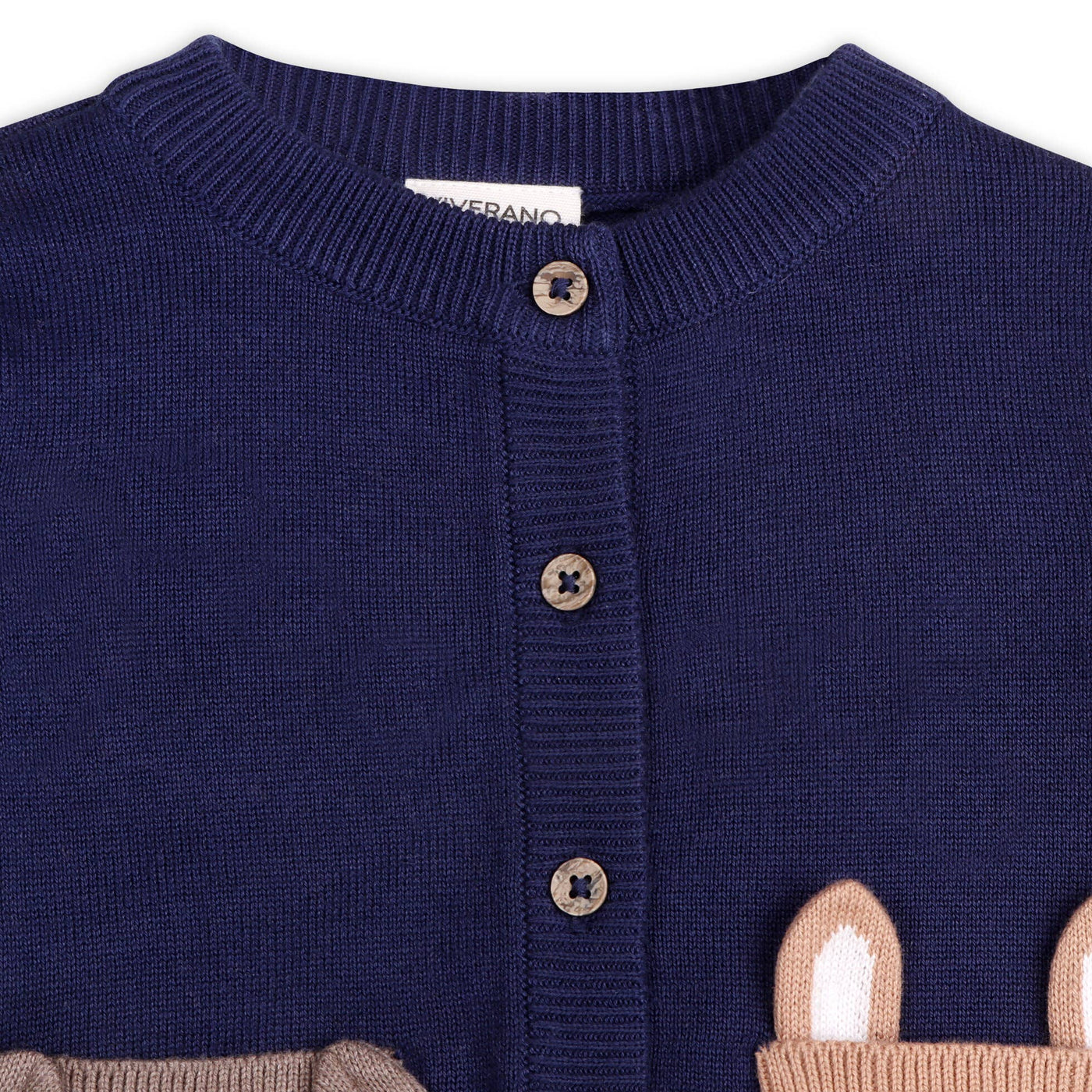 Dog Pocket Embroidered Sweater Knit Baby Cardigan