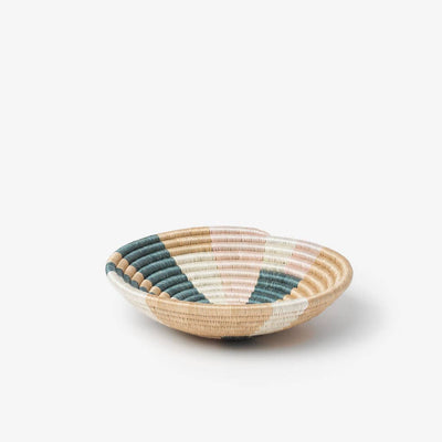Prism Woven Bowls Coral & Teal - Medium