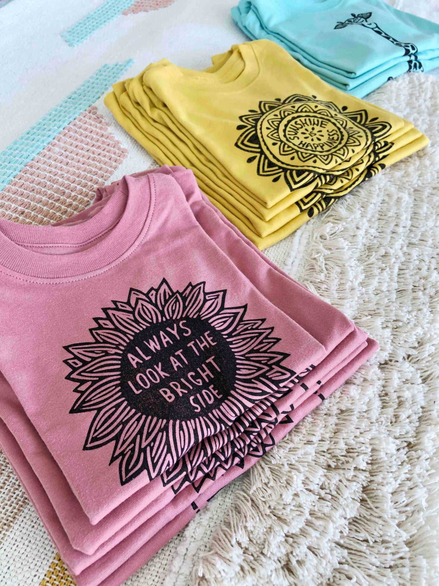 The Sunflower Kids Tee Shirt, Positive Vibes Shirt