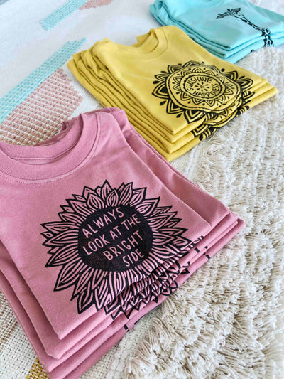 The Sunflower Kids Tee Shirt, Positive Vibes Shirt