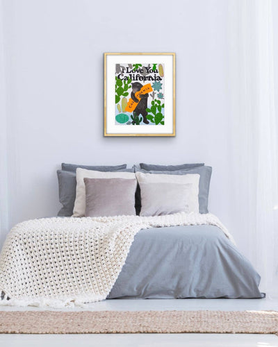 "I Love You California" Cactus Print