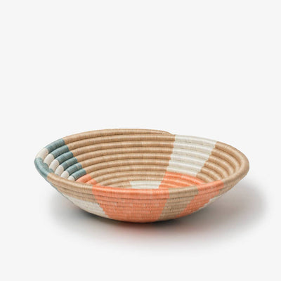 Prism Woven Bowls Coral & Teal - Medium