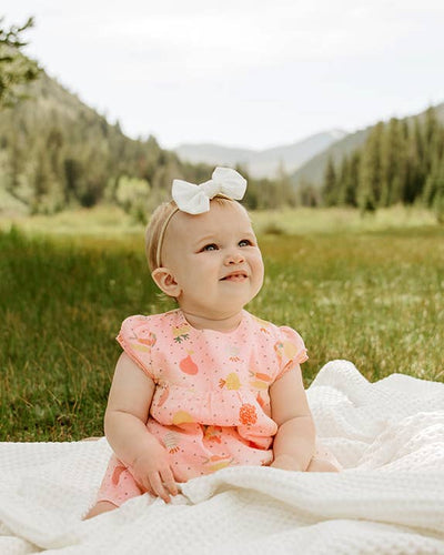 Veggie Baby Cap Sleeve Muslin Dress Bloomer (Organic Muslin)