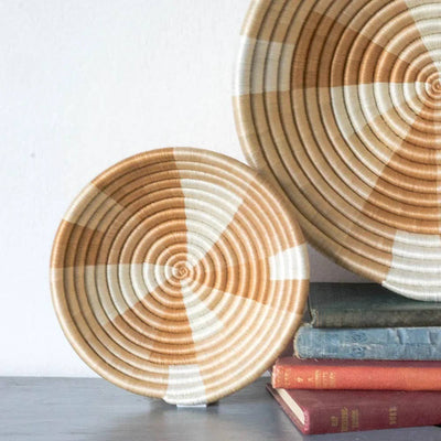 Prism Woven Bowls Coral & Teal - Medium