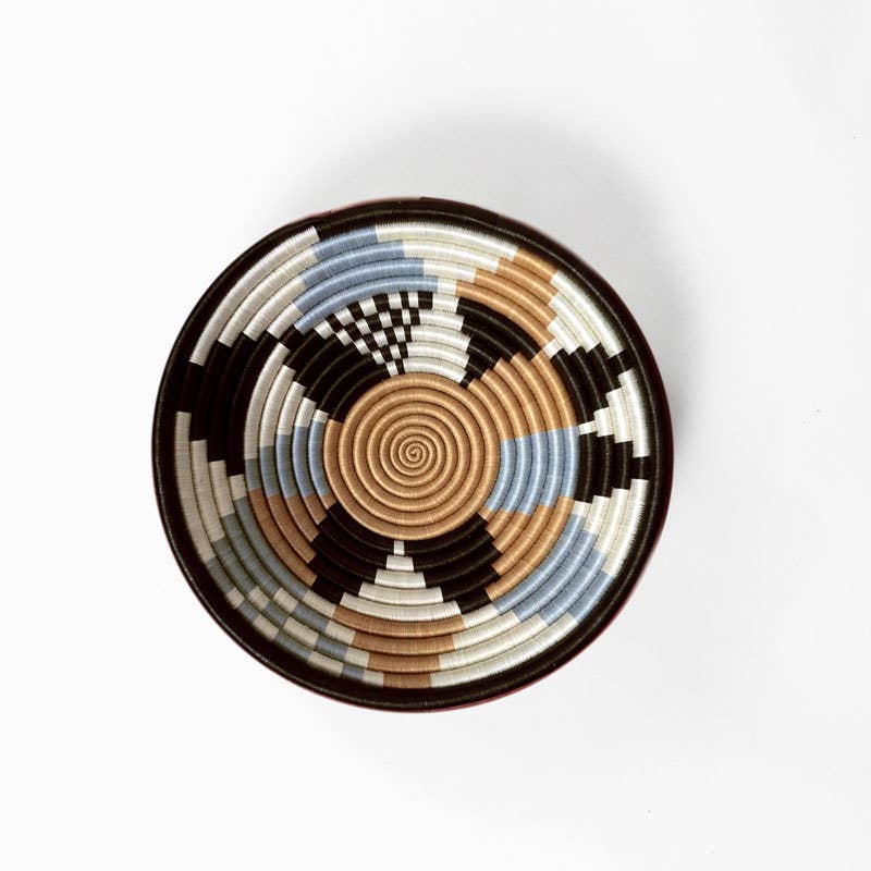 Boutique Diversiform Gray Woven Bowls - Medium