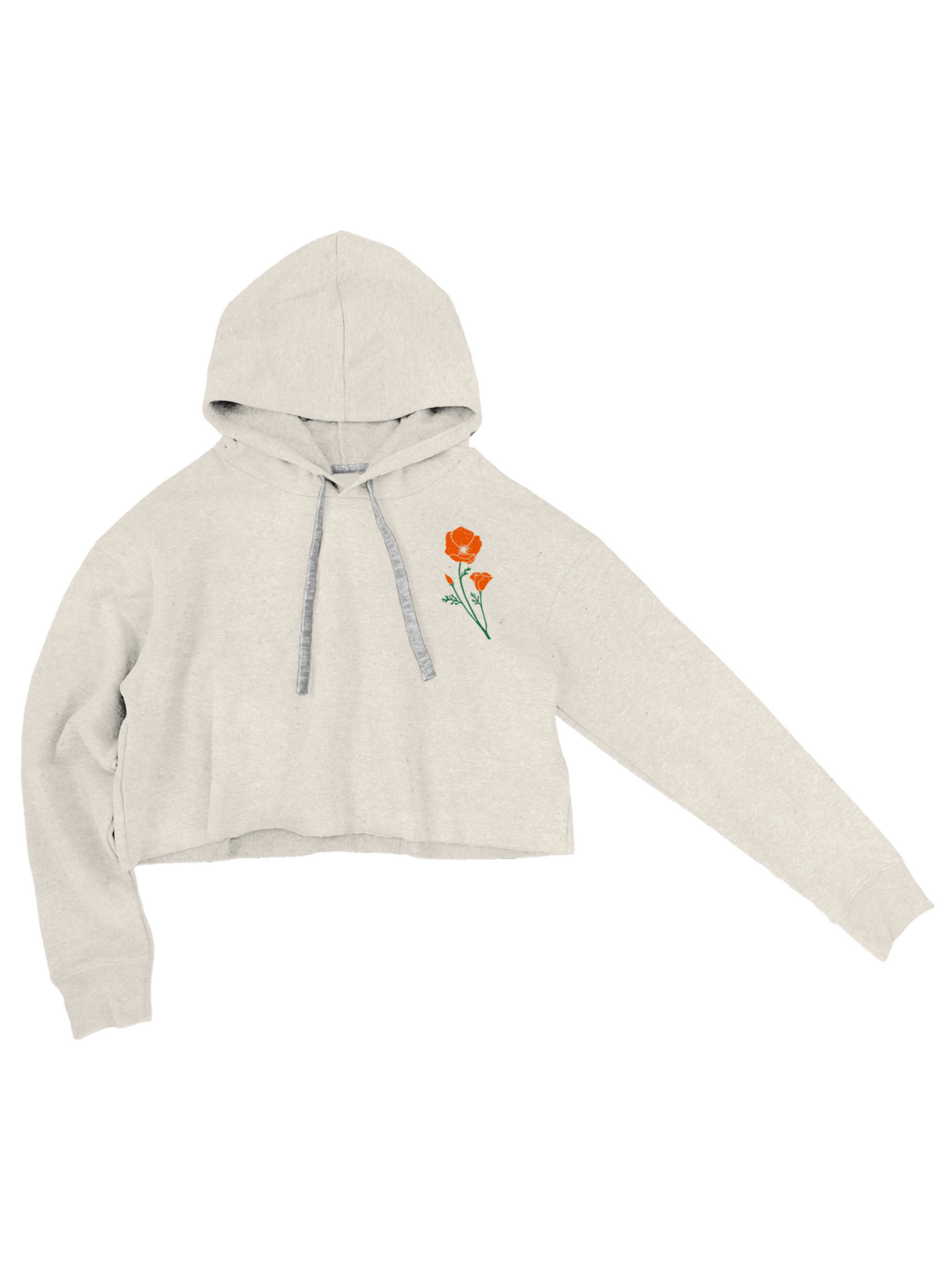 California Poppy Cropped Hoodie - Women's