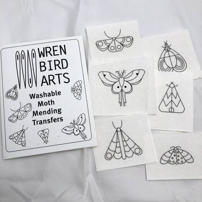 Moth Mending Embroidery Pattern Transfers