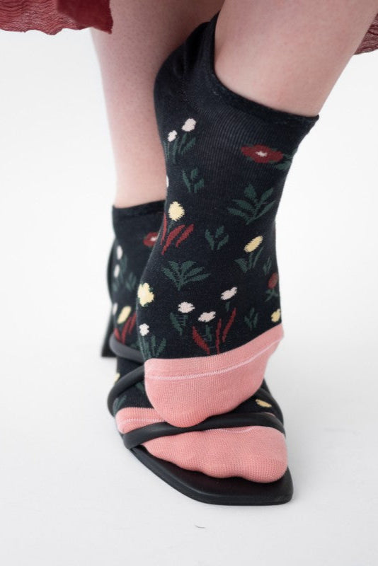Semis Faux Black Ankle Socks