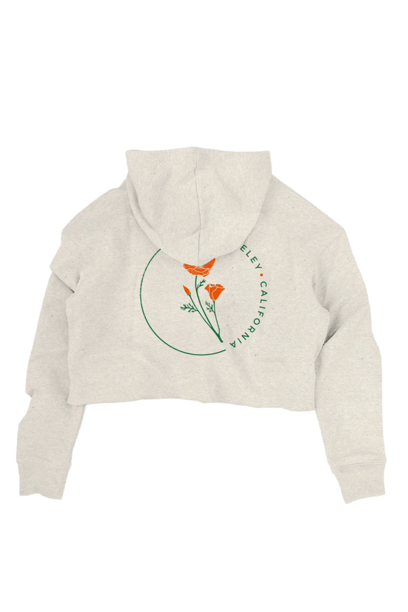 Berkeley California Poppy Cropped Hoodie - Women's