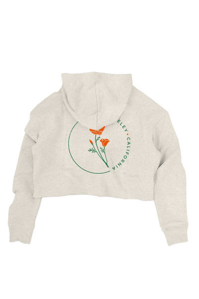 Berkeley California Poppy Cropped Hoodie - Women's