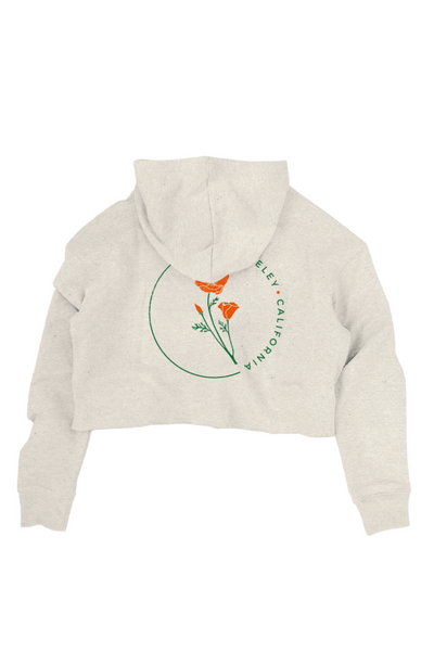 California Poppy Cropped Hoodie - Women's