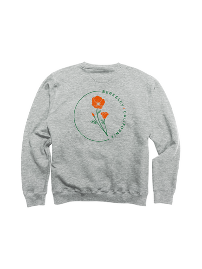 Berkeley California Poppy Sweatshirt - Unisex Crew