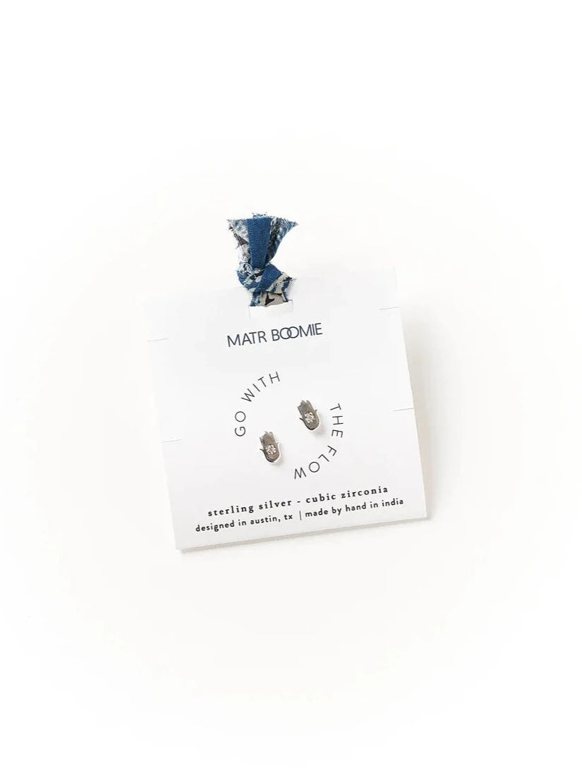 Hamsa Sterling Silver Studs