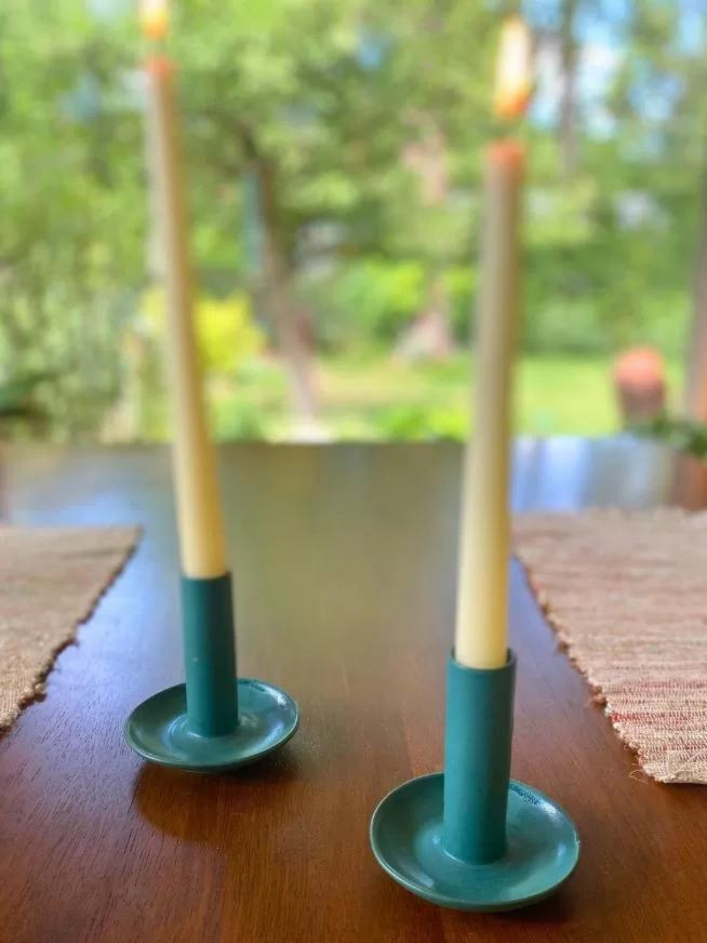 Stoneware Candle Holder - Assorted Colors