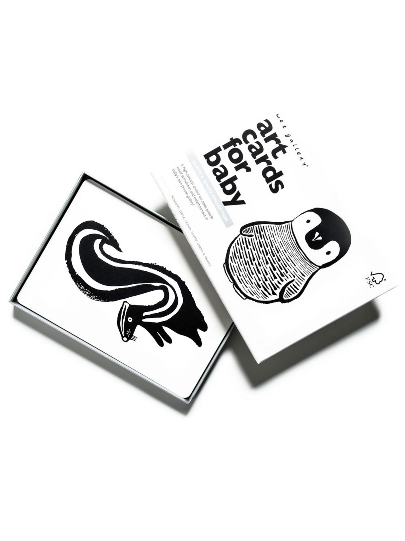 Black and White Art Cards - Animals