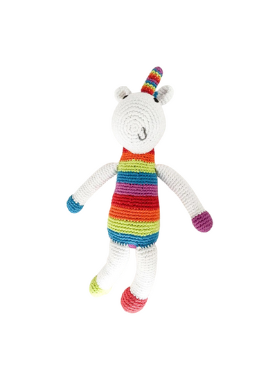 Plush Rainbow Unicorn Rattle