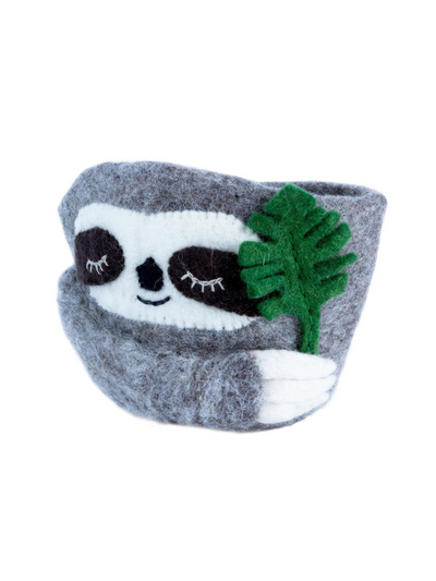 Sloth Felt Planter Pot