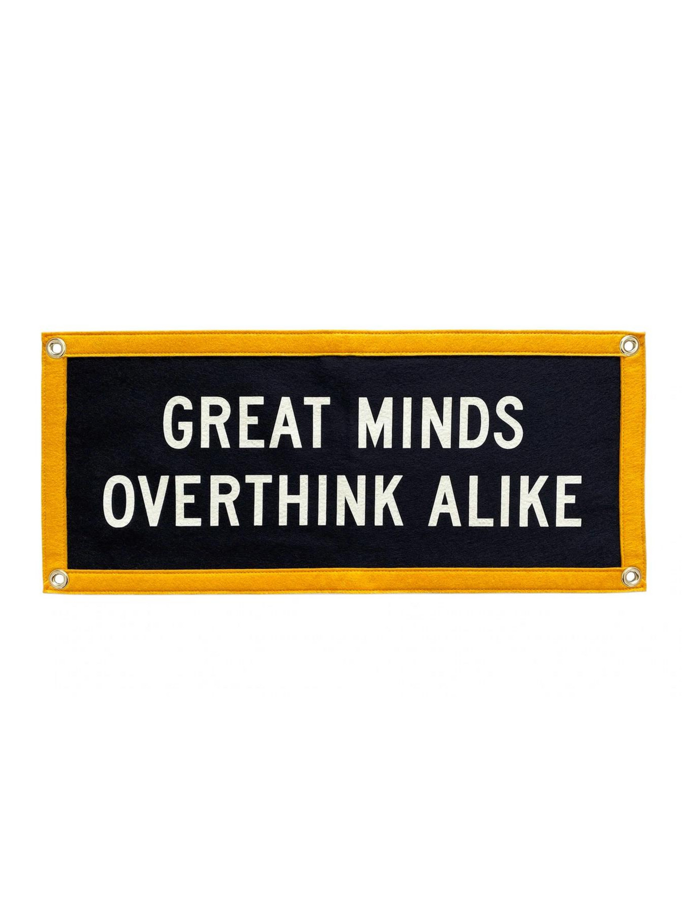 Great Minds Overthink Alike Camp Flag