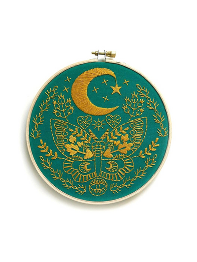 Lunar Moth Embroidery Kit