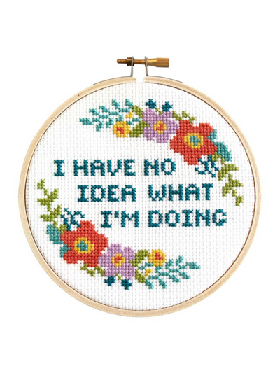 I Have No Idea What I'm Doing Cross Stitch Kit