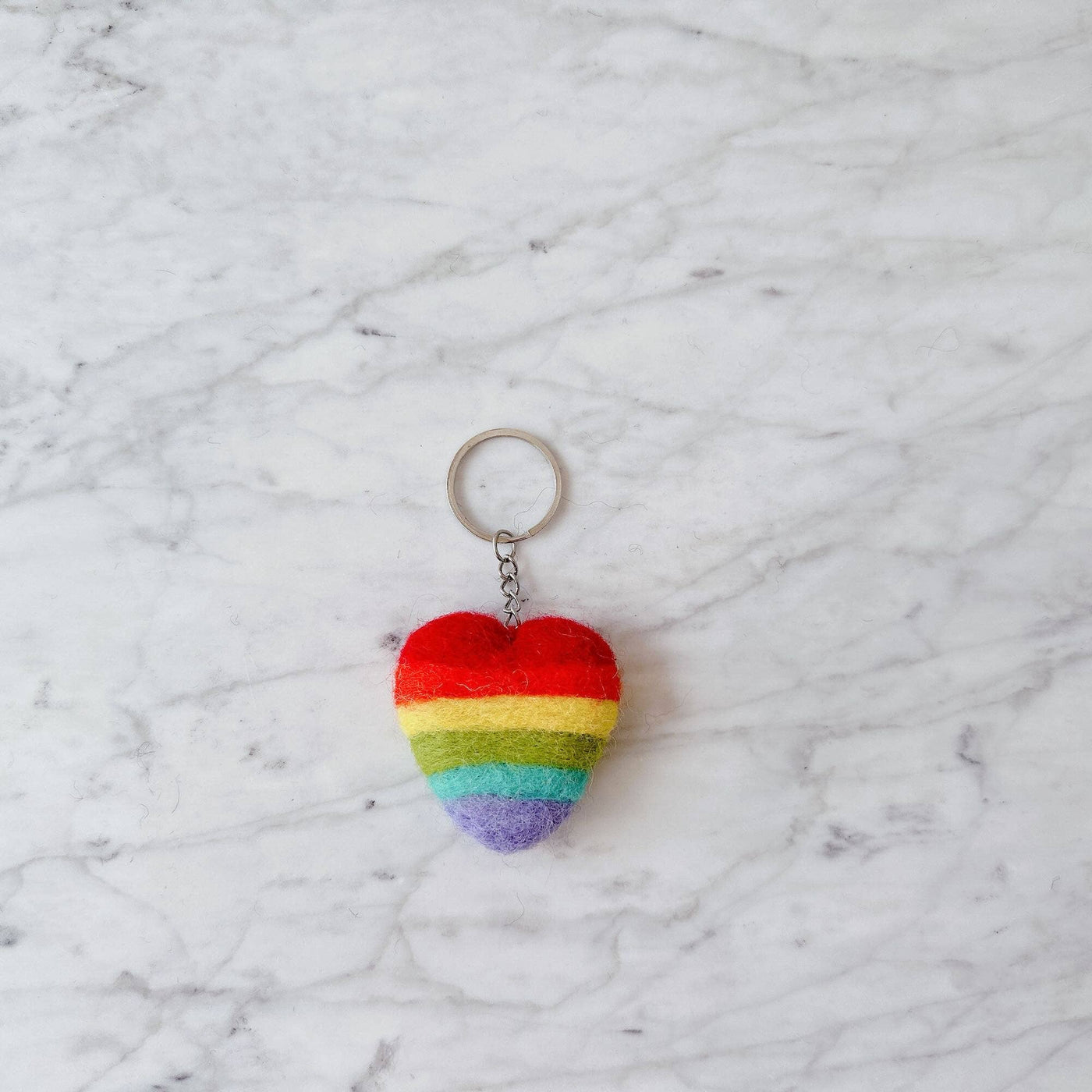 Felt Rainbow Keychain