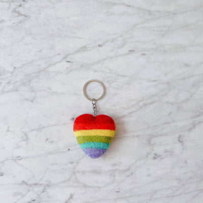 Felt Rainbow Keychain