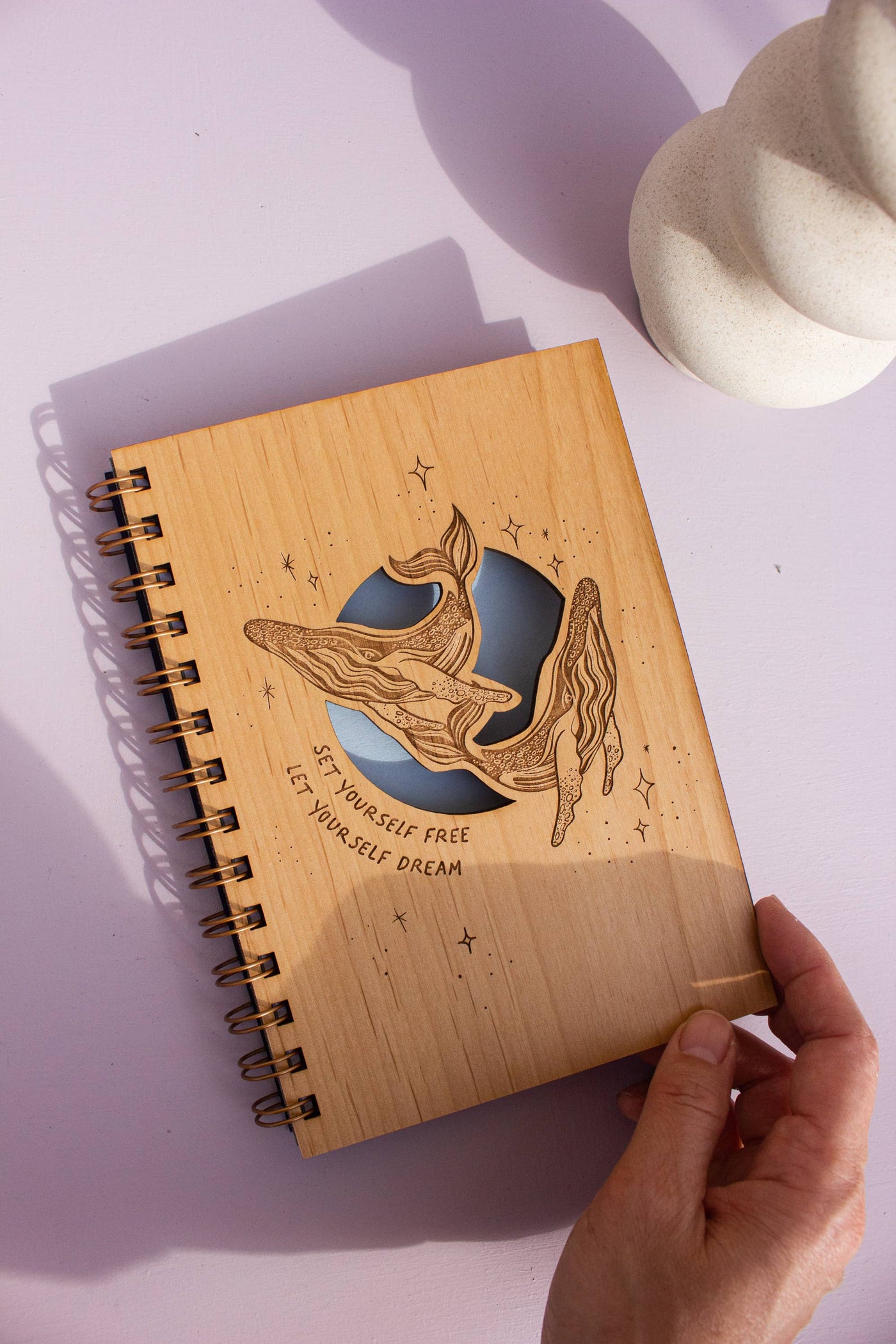 Hereafter - Set Yourself Free Wood Journal