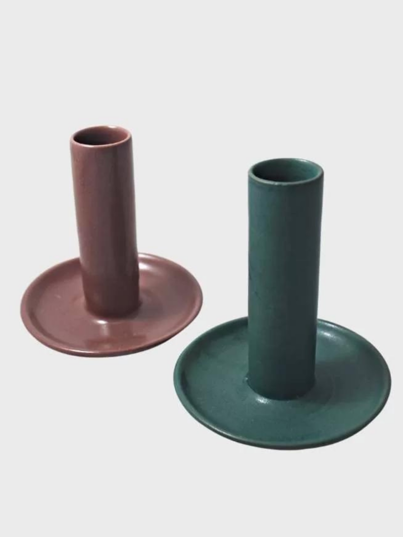 Stoneware Candle Holder - Assorted Colors