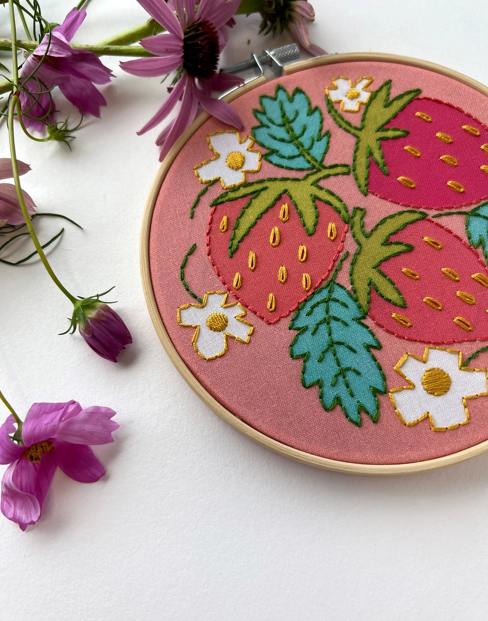 Strawberry Embroidery Kit