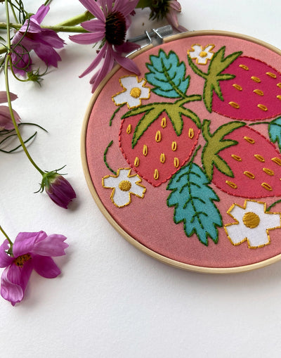 Strawberry Embroidery Kit
