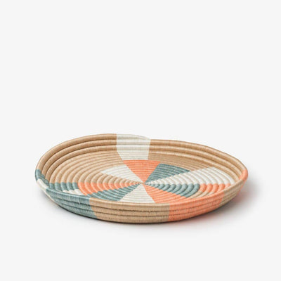 Prism Woven Bowls Coral & Teal - Medium