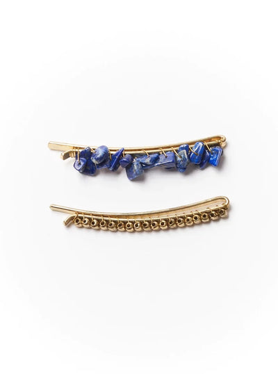 Sodalite Bobby Pins - Set of 2