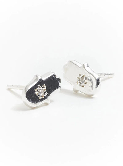 Hamsa Sterling Silver Studs