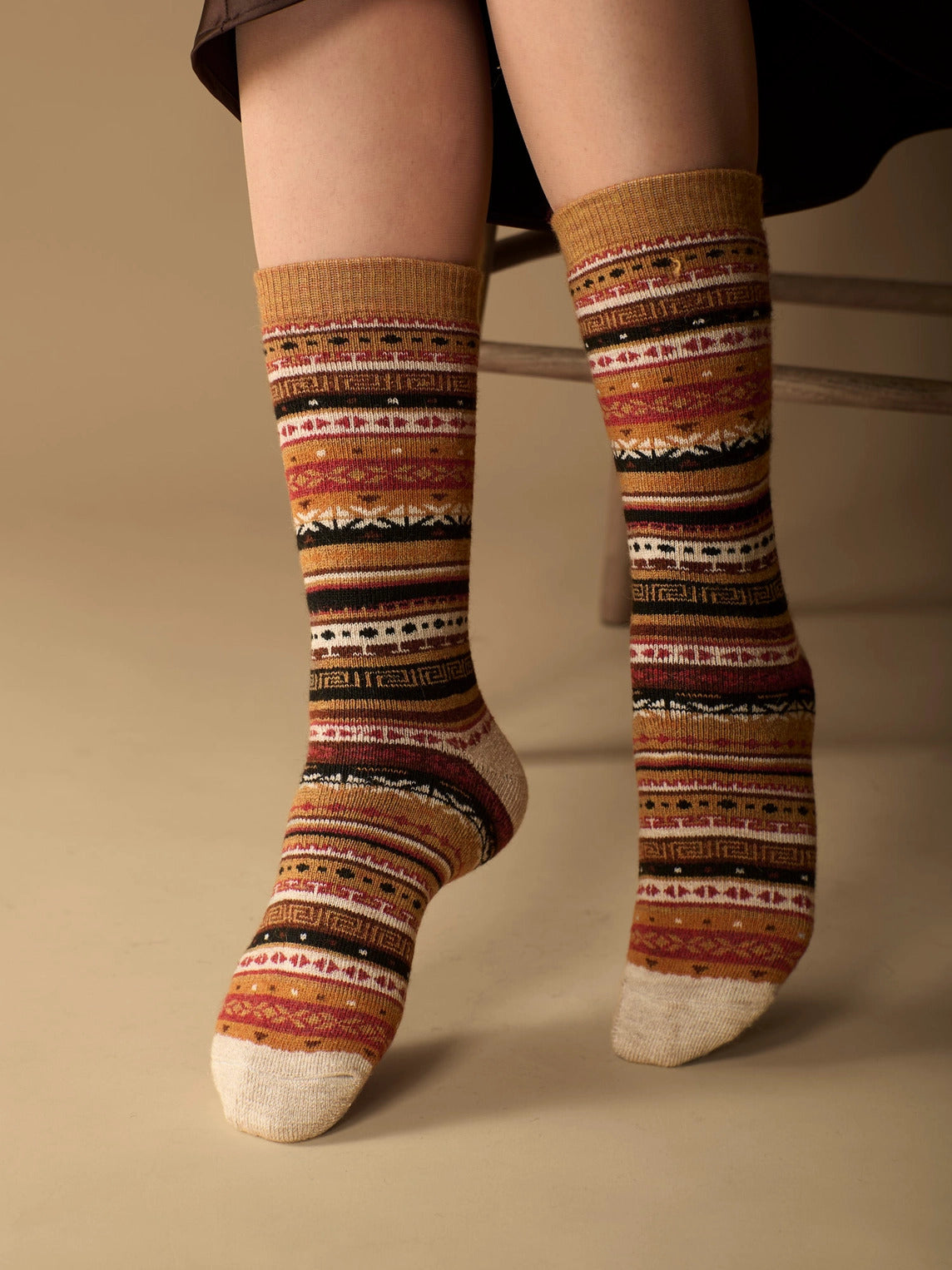 Alpaca Socks - Faire Isle