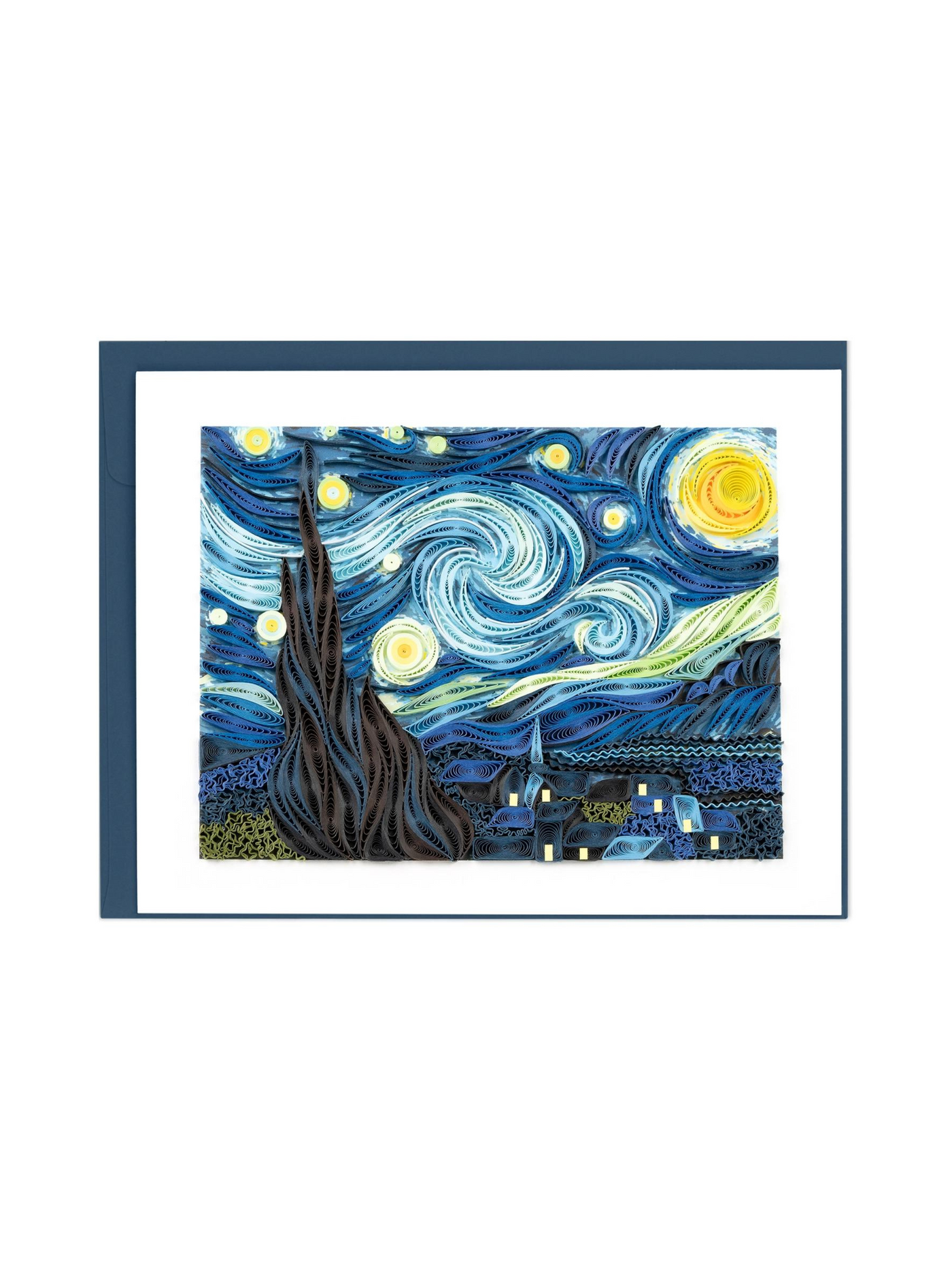 Artist Series: Quilled Starry Night Van Gogh Greeting Card