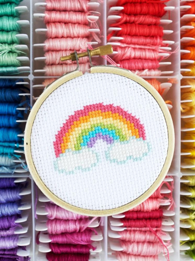 Mini Rainbow Cross Stitch Kit