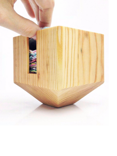 Facial Rounds Wood Container