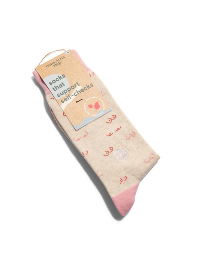 Socks That Support Self Checks - Pink Boobies