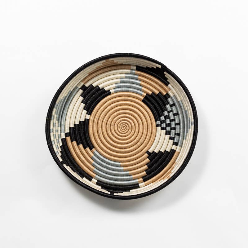 Boutique Diversiform Gray Woven Bowls - Medium