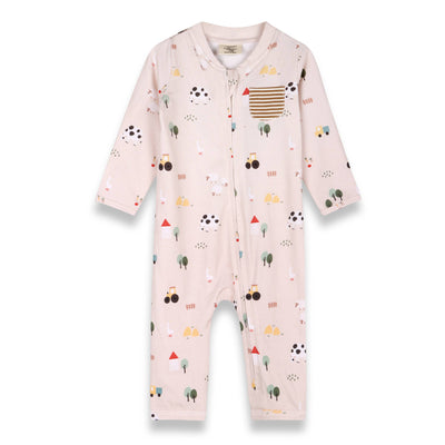 Farm Zipper Baby Coverall Jumpsuit (Organic Jersey)