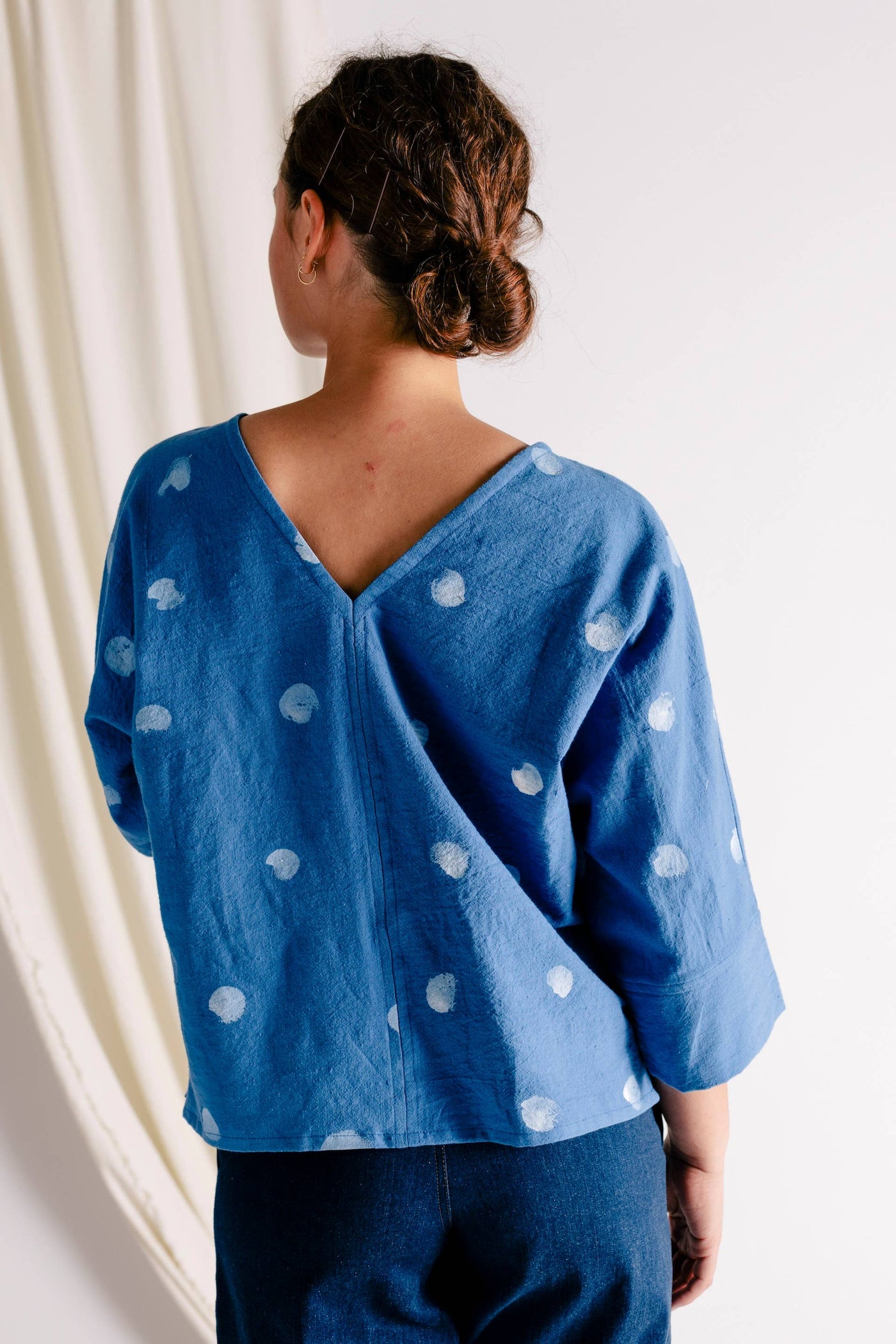 3/4 Sleeve Hanna Top - Cotton Khadi