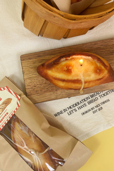 Short French Baguette Candle