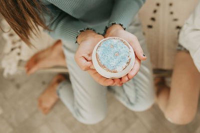 Crystal bath bomb - Turquoise, Blue + Gold