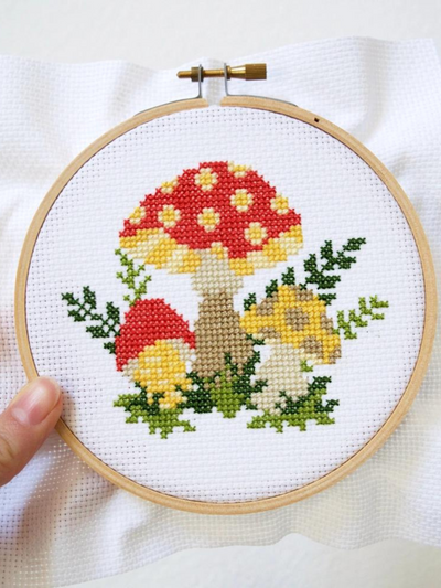 Mushroom Cross Stitch Kit