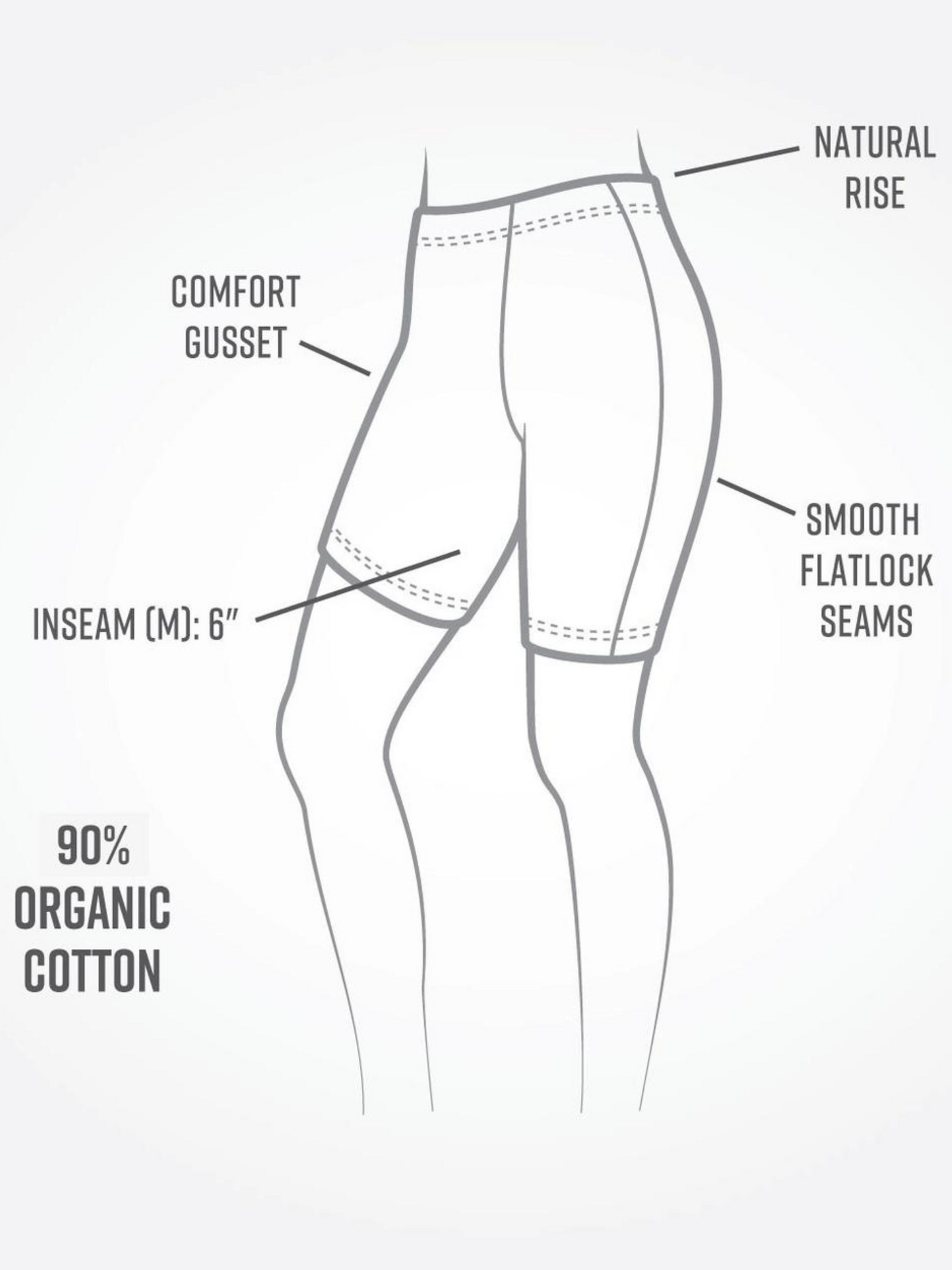 Organic Cotton Base Layer Bike Shorts