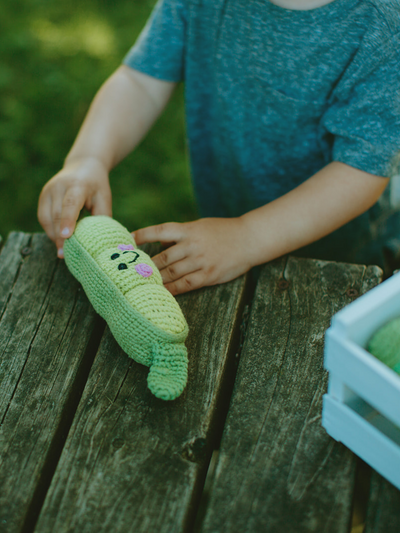 Friendly Plush Peapod Rattle