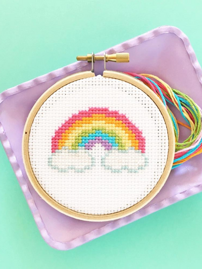 Mini Rainbow Cross Stitch Kit
